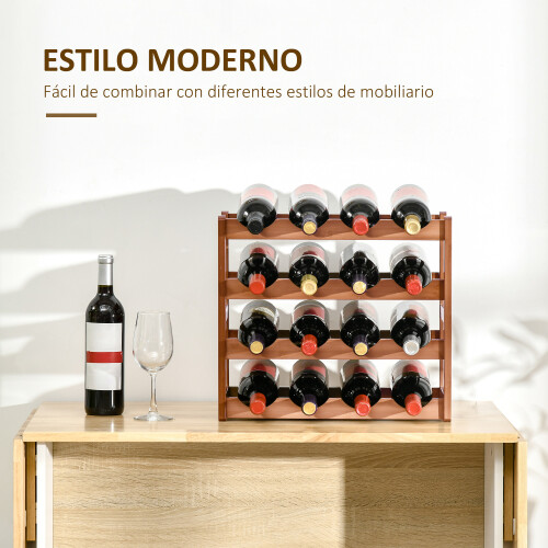 Homcom Estante de Vino Marrón 43 x 23.5 x 38 cm 1