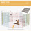 PawHut Parque para Perro Multicolor 156 x 156 x 60 cm 9