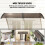Outsunny Marquesina Exterior Marrón 195 x 75 x 23 cm 6