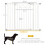 PawHut Barrera de Seguridad Blanco 100 x 4 x 76 cm 3