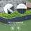 Outsunny Arriate de Jardín Gris 174 x 90 x 30 cm 6