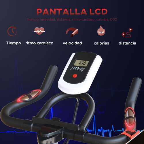 Homcom Bicicleta Estática Negro 103 x 48 x 115 cm 1