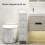 Homcom Cómoda de Tela Blanco 20 x 43 x 81.5 cm 4