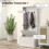 Homcom Perchero Zapatero Blanco 71.5 x 39.5 x 170 cm 3