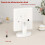 Homcom Espejo de Maquillaje Blanco 28 x 12 x 18 cm 4