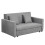 Homcom Sofá Cama Gris 152 x 101 x 81 cm 1