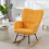 Homcom Silla Mecedora Amarillo 71 x 98 x 101 cm 2