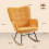 Homcom Silla Mecedora Amarillo 71 x 98 x 101 cm 3