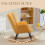 Homcom Silla Mecedora Amarillo 71 x 98 x 101 cm 4