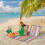 Outsunny Set 2 Esteras Playa Multicolor 124 x 53 x 45 cm 2
