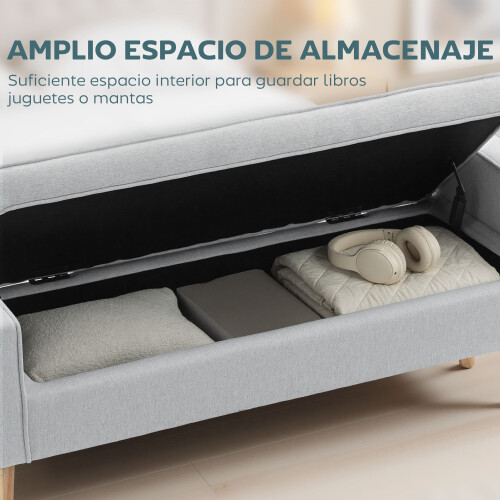 Homcom Banco Almacenaje Gris 120 x 45 x 54 cm 1