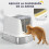 PawHut Arenero para Gato Blanco 52.4 x 41.3 x 39.8 cm 6