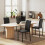 Homcom Sillas de Comedor Negro 41 x 50 x 91 cm 4