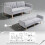 Homcom Sofá Cama 2 Plaza Gris 173 x 75 x 73 cm 6
