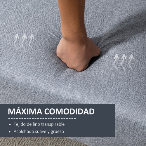Homcom Sofá Cama 2 Plaza Gris 173 x 75 x 73 cm 1