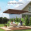Outsunny Cubierta para Pérgola Marrón 250 x 255 x 6 cm 3
