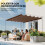 Outsunny Cubierta para Pérgola Marrón 250 x 255 x 6 cm 2