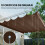 Outsunny Cubierta para Pérgola Marrón 250 x 255 x 6 cm 4