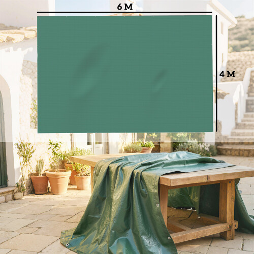 Outsunny Lona Impermeable Exterior Verde 600 x 400 cm 2