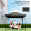 Outsunny Techo de Repuesto Gris 300 x 300 cm 5