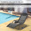 Outsunny Mecedora de Exterior Negro 150 x 62 x 88 cm 2