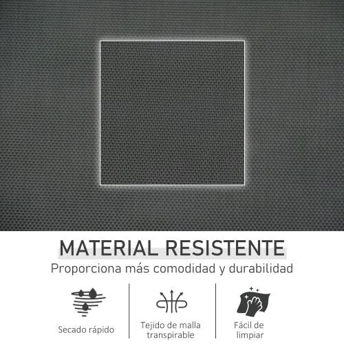 Outsunny Mecedora de Exterior Negro 150 x 62 x 88 cm 2