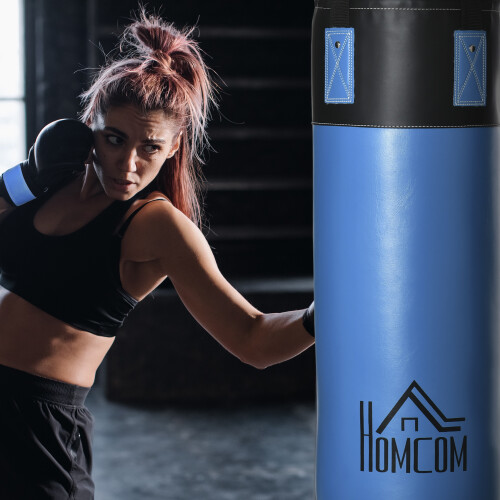 Homcom Saco de Boxeo Azul 25 x 25 x 102 cm 1
