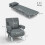 Homcom Sofá Cama Individual Gris 73 x 78 x 81 cm 4