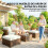 Outsunny Conjunto de Jardín Marrón 200 x 200 x 63 cm 5