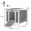 PawHut Conejera de Madera Gris 51 x 42 x 43 cm 3