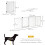 PawHut Barrera para Perro Blanco 237.5 x 36 x 80 cm 3