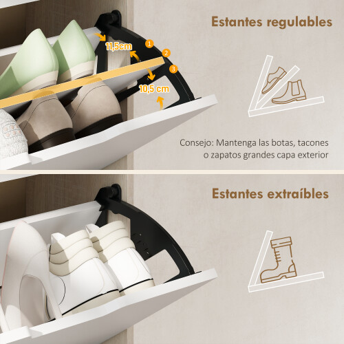 Homcom Zapatero Bicolor 62.5 x 26 x 117.5 cm 2
