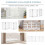 PawHut Barrera para Perro Blanco 237.5 x 36 x 80 cm 4