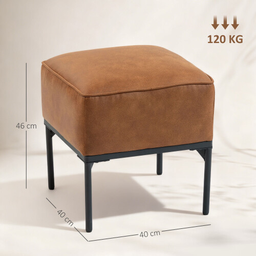Homcom Reposapié Marrón 40 x 40 x 46 cm 2
