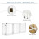 PawHut Barrera para Perro Blanco 237.5 x 36 x 80 cm 5