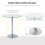 Homcom Mesa de Comedor Gris 70 x 70 x 74.5 cm 6