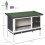 PawHut Conejera de Madera Negro 90 x 45 x 65 cm 3