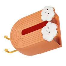 Dekorativer Wand-Serviettenhalter mit Haken – Orange Cartoon Kunststoff
