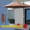 Outsunny Sombrilla de Jardín Marrón 190 x 200 x 240 cm 2