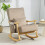 Homcom Silla Mecedora Marrón 65 x 90 x 98 cm 2