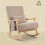 Homcom Silla Mecedora Marrón 65 x 90 x 98 cm 3