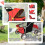 PawHut Carrito para Perro Rojo 77 x 44 x 102 cm 6