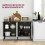 Homcom Aparador Negro 120 x 35 x 77.4 cm 3