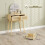 Homcom Tocador de Maquillaje Marrón 70 x 43.5 x 130 cm 2