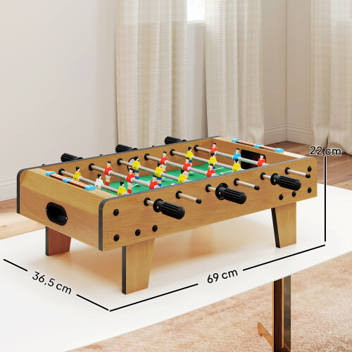 Homcom Futbolín de Mesa Marrón 69 x 36.5 x 22 cm 2
