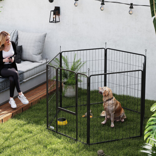PawHut Parque para Perro Negro 160 x 80 x 100 cm 1