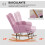 Homcom Silla Mecedora Rosa 64 x 89 x 90 cm 4