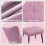 Homcom Silla Mecedora Rosa 64 x 89 x 90 cm 5
