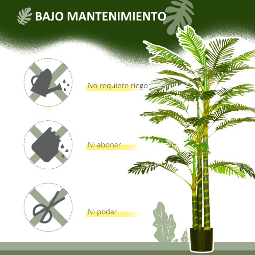 Homcom Planta Artificial Verde 19.5 x 19.5 x 190 cm 2