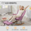 Homcom Silla Mecedora Rosa 64 x 89 x 90 cm 6